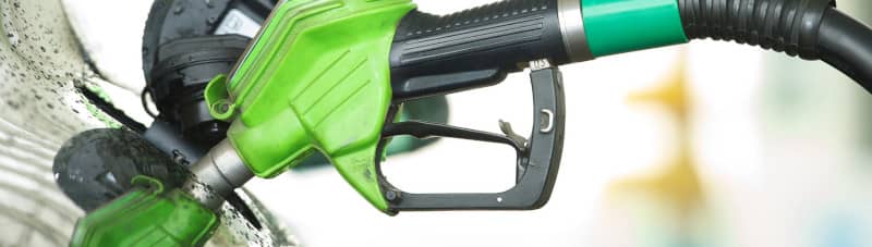 Image of a green fuel pomp