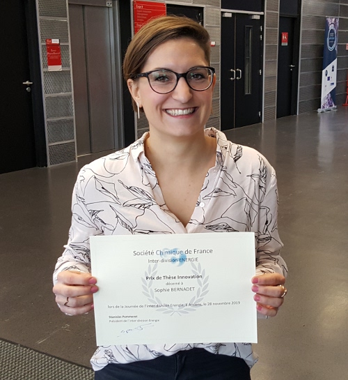 Sophie Bernadet prix de thèse Innovation 2019 de la SCF IDE