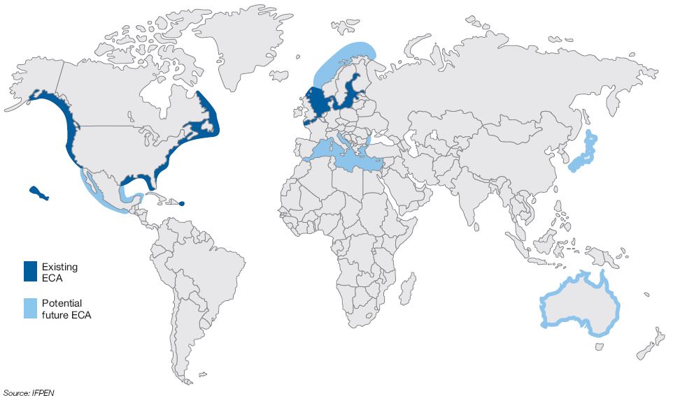 Fig. 1 – Location of emission control areas (ECAs)