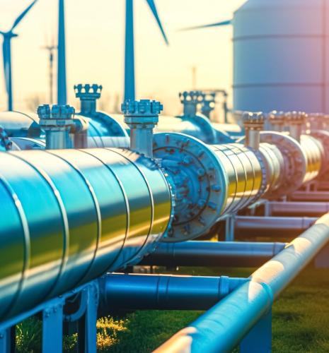  pipes carrying hydrogen