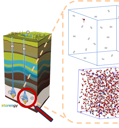 Molecular simulation to support geological hydrogen storage