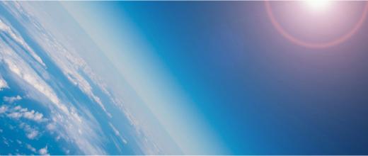 Bandeau représentant la terre vue depuis l'espace