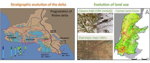 Impact of hydroclimatic and anthropogenic parameters on past and future Rhône delta dynamic
